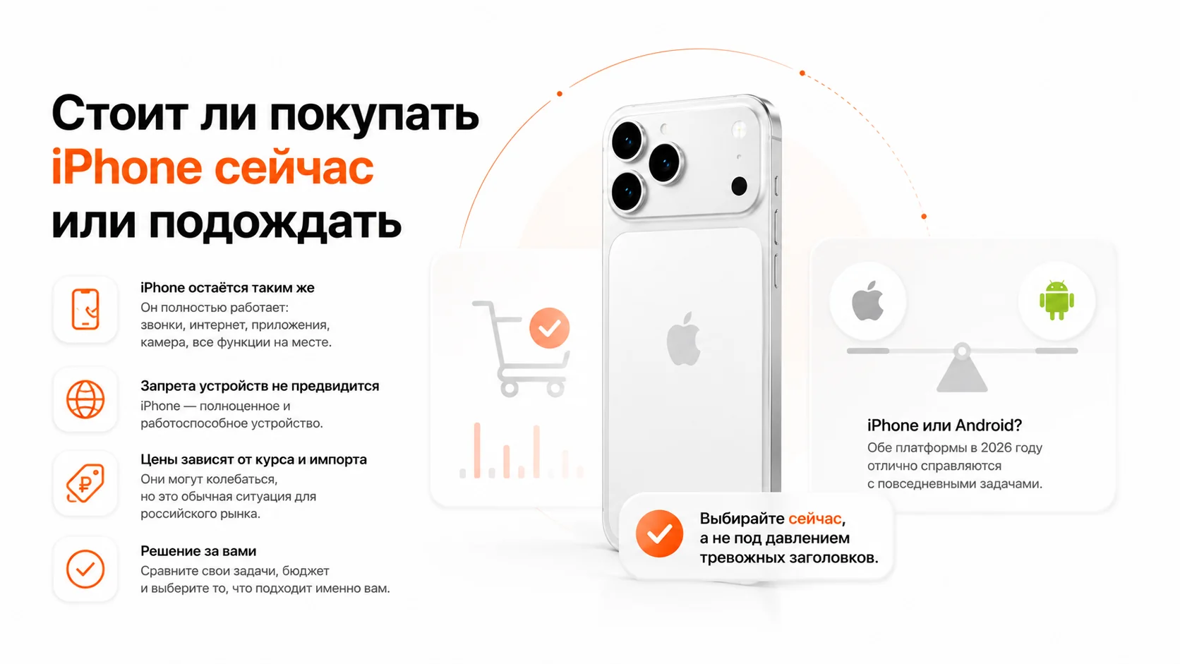 Инфографика: чем рискует покупатель iPhone в 2026 году