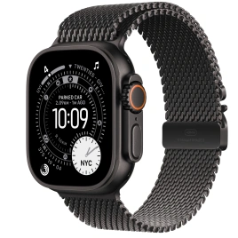 Apple Watch Ultra 3 Black Titanium Milanese Loop