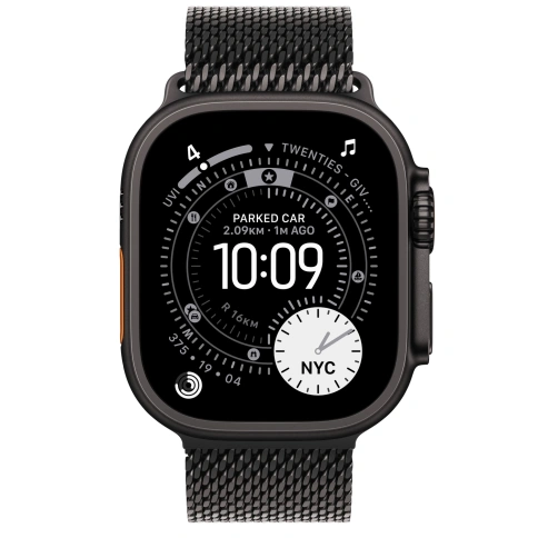 Apple Watch Ultra 3 Black Titanium Milanese Loop фото 2
