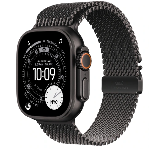 Apple Watch Ultra 3 Black Titanium Milanese Loop фото 1