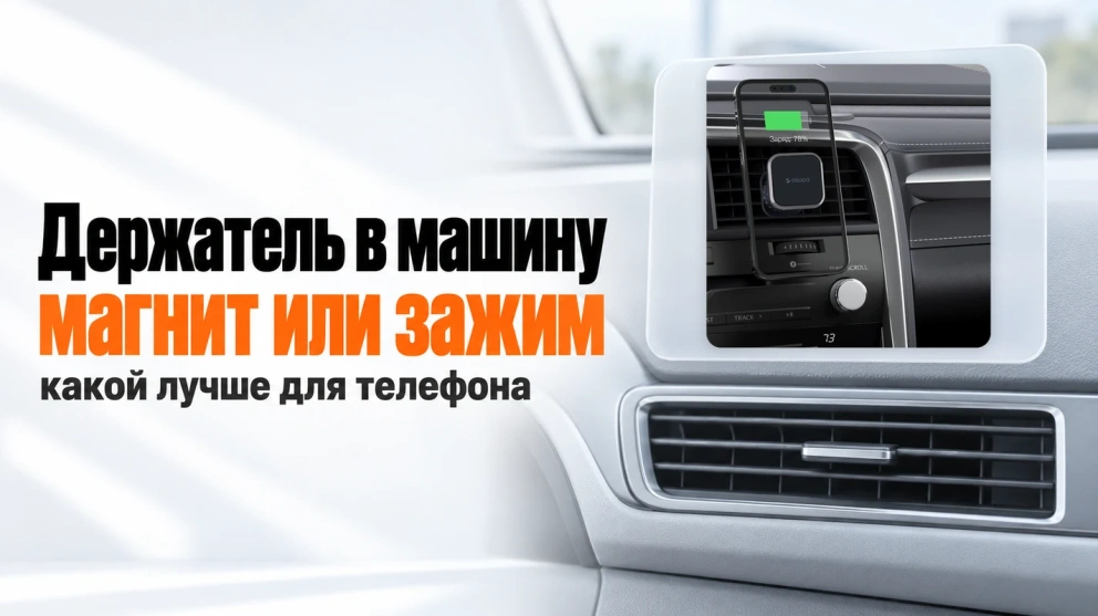 Держатель для телефона в машину: какой лучше — магнит или зажим