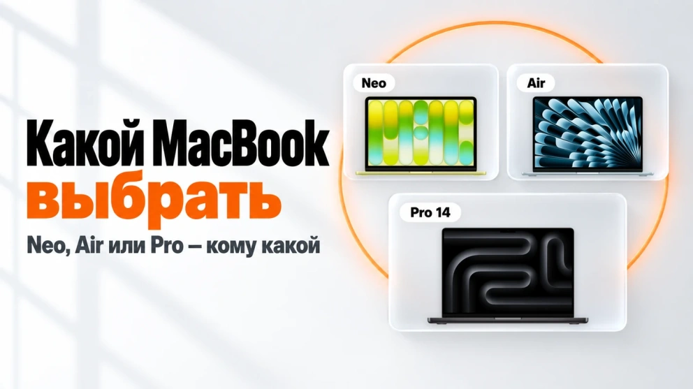 Какой MacBook выбрать в 2026: Neo, Air или Pro — кому какой