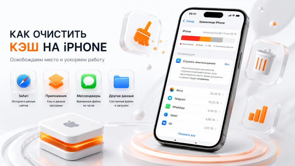 Как почистить кэш на айфоне: рабочие способы освободить память
